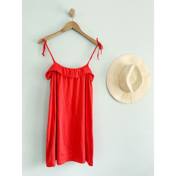 Sézane | Sezane | Darcy Summer Dress in Tangerine (Coral Orange Red) | Sz S - Picture 2 of 8